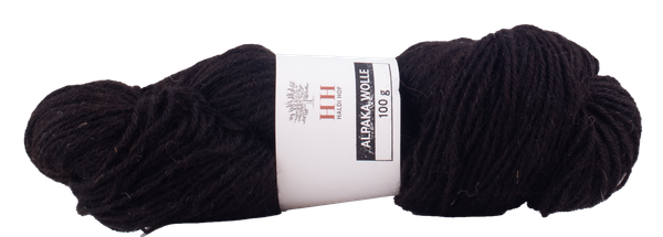 Alpaka Wolle schwarz